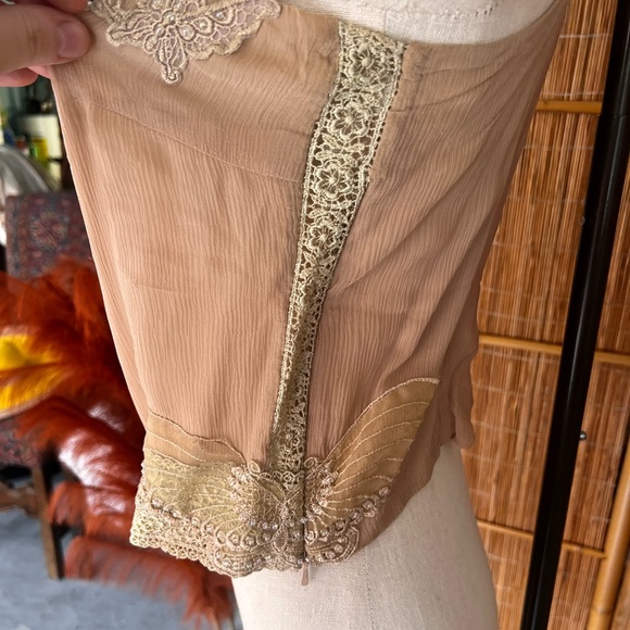 Y2K Arden B Luxe 100% Silk Sheer Butterfly 1990’s Tank Top - Picture 5 of 8